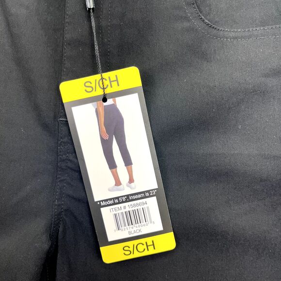 Mario‎ Serrani Italy Women's Comfort Stretch Cuff Capri Black Stretch Small NWT - Picture 8 of 14